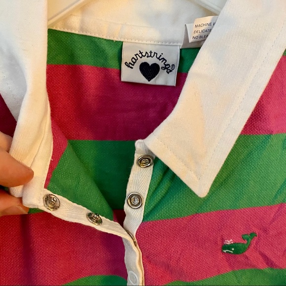 Hartstrings Girl Striped Green and Pink Dress NWOT - Picture 5 of 8